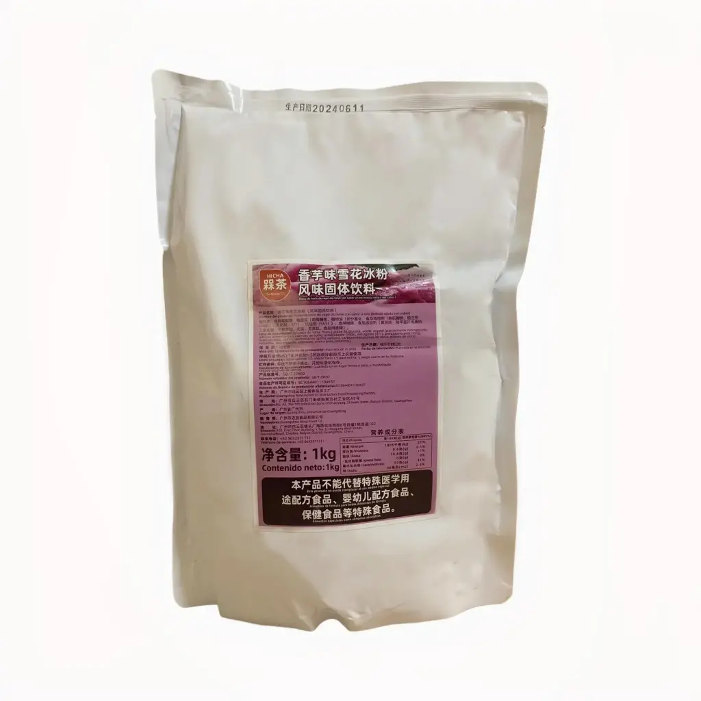 Base en polvo para preparar bebidas sabor Taro